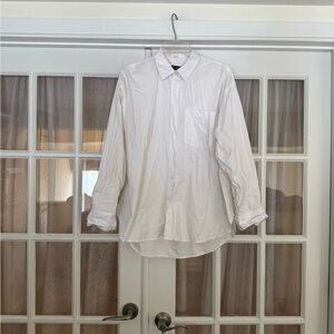 JCrew White Oversized 100% Cotton Etienne Shirt